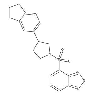 4-{[3-(2,3-Dihydro-1-benzofuran-5-yl)pyrrolidin-1-yl]sulfonyl}-2,1,3-benzothiadiazole Structure