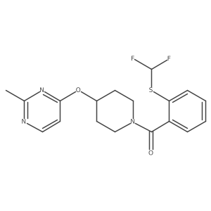 (2-((Difluoromethyl)thio)phenyl)(4-((2-methylpyrimidin-4-yl)oxy)piperidin-1-yl)methanone Structure