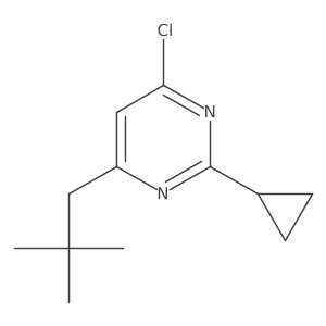 4-Chloro-2-cyclopropyl-6-neopentylpyrimidine结构式
