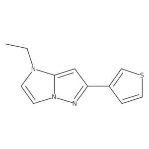 1-ethyl-6-(3-thienyl)imidazo[1,2-b]pyrazole结构式