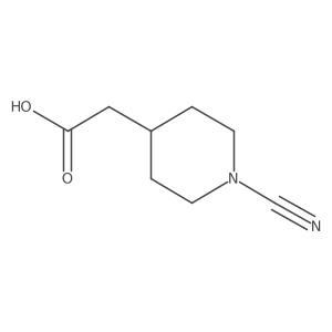 4-Piperidineacetic acid, 1-cyano- Structure