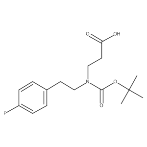 3-{[(Tert-butoxy)carbonyl][2-(4-fluorophenyl)ethyl]amino}propanoic acid结构式