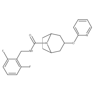 (1R,3s,5S)-N-(2,6-difluorobenzyl)-3-(pyridin-2-yloxy)-8-azabicyclo[3.2.1]octane-8-carboxamide结构式