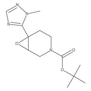 Tert-butyl 6-(2-methyl-1,2,4-triazol-3-yl)-7-oxa-3-azabicyclo[4.1.0]heptane-3-carboxylate结构式