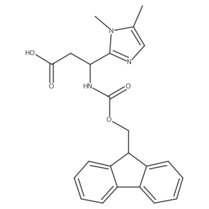(3R)-3-(1,5-dimethyl-1H-imidazol-2-yl)-3-({[(9H-fluoren-9-yl)methoxy]carbonyl}amino)propanoic acid Structure