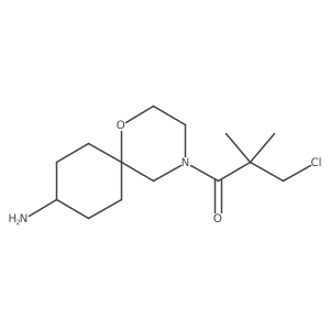 3-Chloro-2,2-dimethyl-1-[(6r,9r)-9-amino-1-oxa-4-azaspiro[5.5]undecan-4-yl]propan-1-one Structure