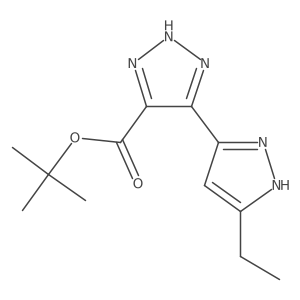 tert-butyl 5-(5-ethyl-1H-pyrazol-3-yl)-1H-1,2,3-triazole-4-carboxylate Structure