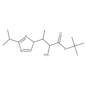 tert-butyl 2-amino-3-[3-(propan-2-yl)-1H-1,2,4-triazol-1-yl]butanoate Structure