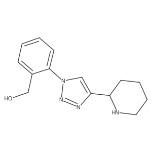 {2-[4-(piperidin-2-yl)-1H-1,2,3-triazol-1-yl]phenyl}methanol结构式