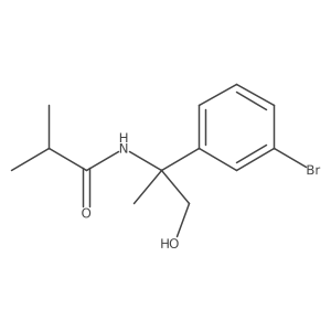 N-[2-(3-bromophenyl)-1-hydroxypropan-2-yl]-2-methylpropanamide结构式
