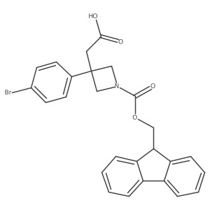 2-[3-(4-bromophenyl)-1-{[(9H-fluoren-9-yl)methoxy]carbonyl}azetidin-3-yl]acetic acid Structure