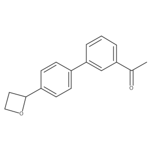 1-{3-[4-(Oxetan-2-yl)phenyl]phenyl}ethan-1-one结构式