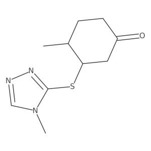4-methyl-3-[(4-methyl-4H-1,2,4-triazol-3-yl)sulfanyl]cyclohexan-1-one Structure