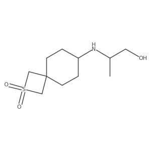 7-[(1-Hydroxypropan-2-yl)amino]-2lambda6-thiaspiro[3.5]nonane-2,2-dione结构式