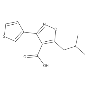 5-(2-Methylpropyl)-3-(thiophen-3-yl)-1,2-oxazole-4-carboxylic acid结构式