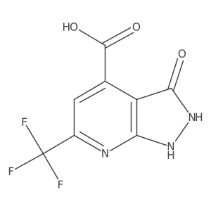3-oxo-6-(trifluoromethyl)-1H,2H,3H-pyrazolo[3,4-b]pyridine-4-carboxylic acid结构式