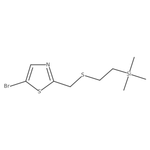 5-Bromo-2-({[2-(trimethylsilyl)ethyl]sulfanyl}methyl)-1,3-thiazole Structure