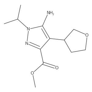 methyl 5-amino-4-(oxolan-3-yl)-1-(propan-2-yl)-1H-pyrazole-3-carboxylate Structure