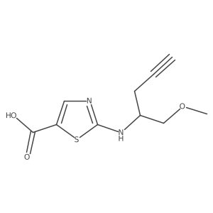 2-[(1-Methoxypent-4-yn-2-yl)amino]-1,3-thiazole-5-carboxylic acid Structure