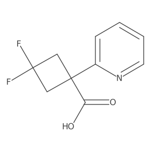 3,3-Difluoro-1-(pyridin-2-yl)cyclobutane-1-carboxylic acid Structure