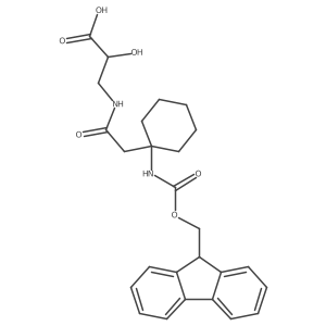 (2S)-3-{2-[1-({[(9H-fluoren-9-yl)methoxy]carbonyl}amino)cyclohexyl]acetamido}-2-hydroxypropanoic acid结构式