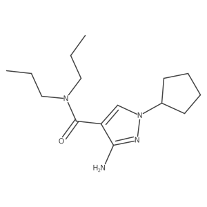 3-Amino-1-cyclopentyl-N,N-dipropyl-1H-pyrazole-4-carboxamide Structure
