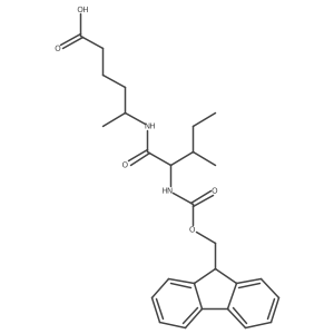 5-[(2S,3S)-2-({[(9H-fluoren-9-yl)methoxy]carbonyl}amino)-3-methylpentanamido]hexanoic acid结构式