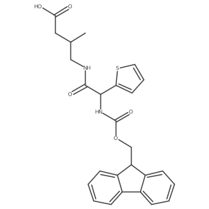 4-[2-({[(9H-fluoren-9-yl)methoxy]carbonyl}amino)-2-(thiophen-2-yl)acetamido]-3-methylbutanoic acid Structure