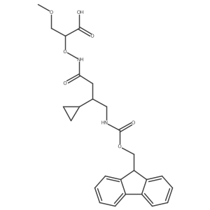 2-{[3-cyclopropyl-4-({[(9H-fluoren-9-yl)methoxy]carbonyl}amino)butanamido]oxy}-3-methoxypropanoic acid Structure