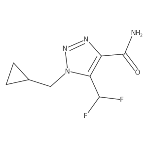1-(cyclopropylmethyl)-5-(difluoromethyl)-1H-1,2,3-triazole-4-carboxamide结构式