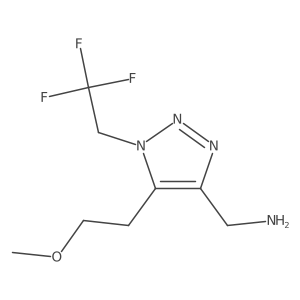 [5-(2-methoxyethyl)-1-(2,2,2-trifluoroethyl)-1H-1,2,3-triazol-4-yl]methanamine结构式