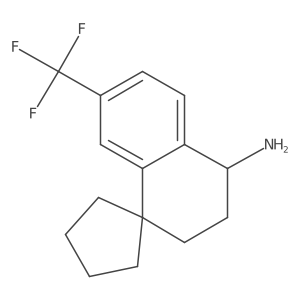 7'-(trifluoromethyl)-3',4'-dihydro-2'H-spiro[cyclopentane-1,1'-naphthalene]-4'-amine结构式
