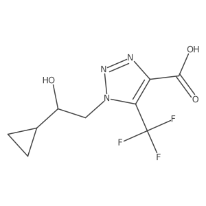 1-(2-cyclopropyl-2-hydroxyethyl)-5-(trifluoromethyl)-1H-1,2,3-triazole-4-carboxylic acid结构式