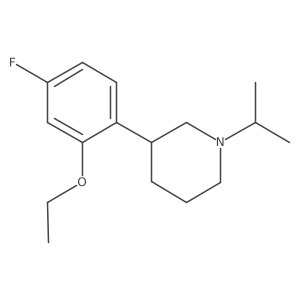 3-(2-Ethoxy-4-fluorophenyl)-1-(propan-2-yl)piperidine结构式
