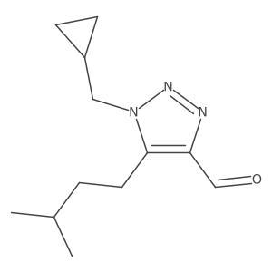 1-(cyclopropylmethyl)-5-(3-methylbutyl)-1H-1,2,3-triazole-4-carbaldehyde Structure