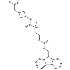 2-{3-[4-({[(9H-fluoren-9-yl)methoxy]carbonyl}amino)-2,2-dimethylbutanamido]cyclobutyl}acetic acid Structure