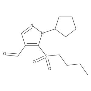 5-(butane-1-sulfonyl)-1-cyclopentyl-1H-pyrazole-4-carbaldehyde结构式