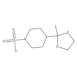 4-(2-Methyl-1,3-dioxolan-2-yl)piperidine-1-sulfonyl chloride Structure