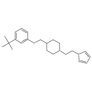2-({1-[2-(1H-1,2,3-triazol-1-yl)ethyl]piperidin-4-yl}methoxy)-6-(trifluoromethyl)pyridine结构式