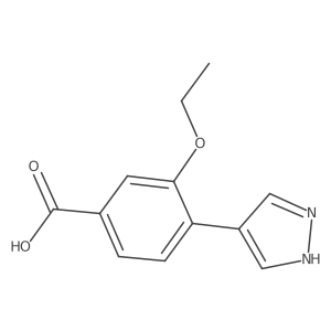 3-Ethoxy-4-(1H-pyrazol-4-yl)benzoic acid结构式