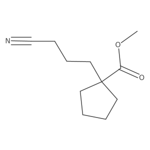 Methyl 1-(3-cyanopropyl)cyclopentane-1-carboxylate结构式