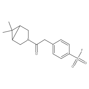 4-(2-{6,6-Dimethyl-3-azabicyclo[3.1.0]hexan-3-yl}-2-oxoethyl)benzene-1-sulfonyl fluoride Structure
