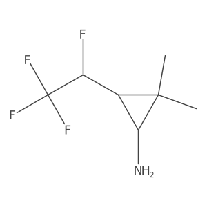 rac-(1R,3S)-2,2-dimethyl-3-(1,2,2,2-tetrafluoroethyl)cyclopropan-1-amine Structure