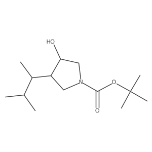 rac-tert-butyl (3R,4S)-3-hydroxy-4-(3-methylbutan-2-yl)pyrrolidine-1-carboxylate Structure
