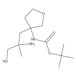 tert-butyl N-[3-(2-amino-3-hydroxy-2-methylpropyl)oxolan-3-yl]carbamate Structure
