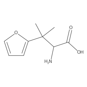2-Amino-3-(furan-2-yl)-3-methylbutanoic acid Structure