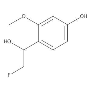 4-(2-Fluoro-1-hydroxyethyl)-3-methoxyphenol结构式