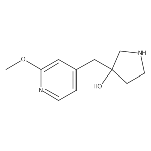 3-[(2-Methoxypyridin-4-yl)methyl]pyrrolidin-3-ol Structure
