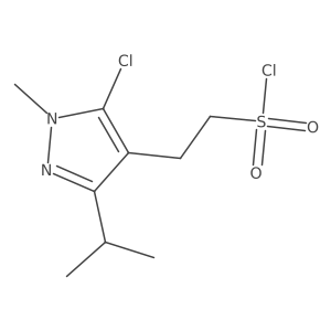 2-[5-chloro-1-methyl-3-(propan-2-yl)-1H-pyrazol-4-yl]ethane-1-sulfonyl chloride Structure