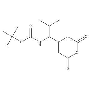 tert-butyl N-[1-(2,6-dioxooxan-4-yl)-2-methylpropyl]carbamate结构式